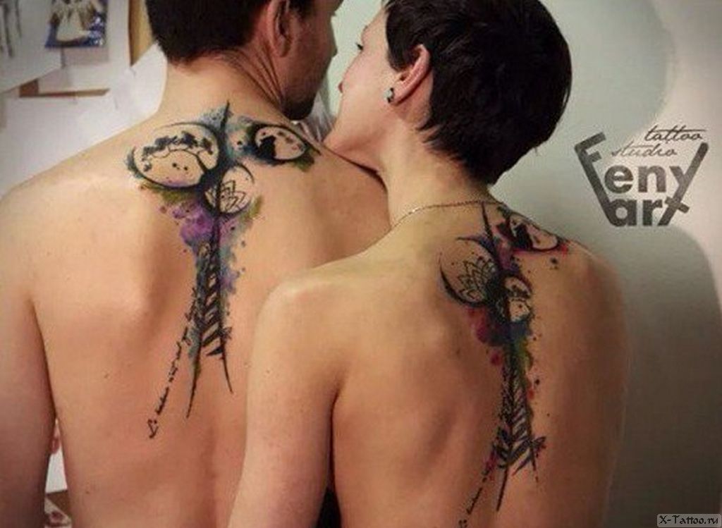 Tatuaje de pareja pequeño