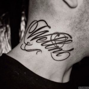 Татуировки на шее для девушек и мужчин