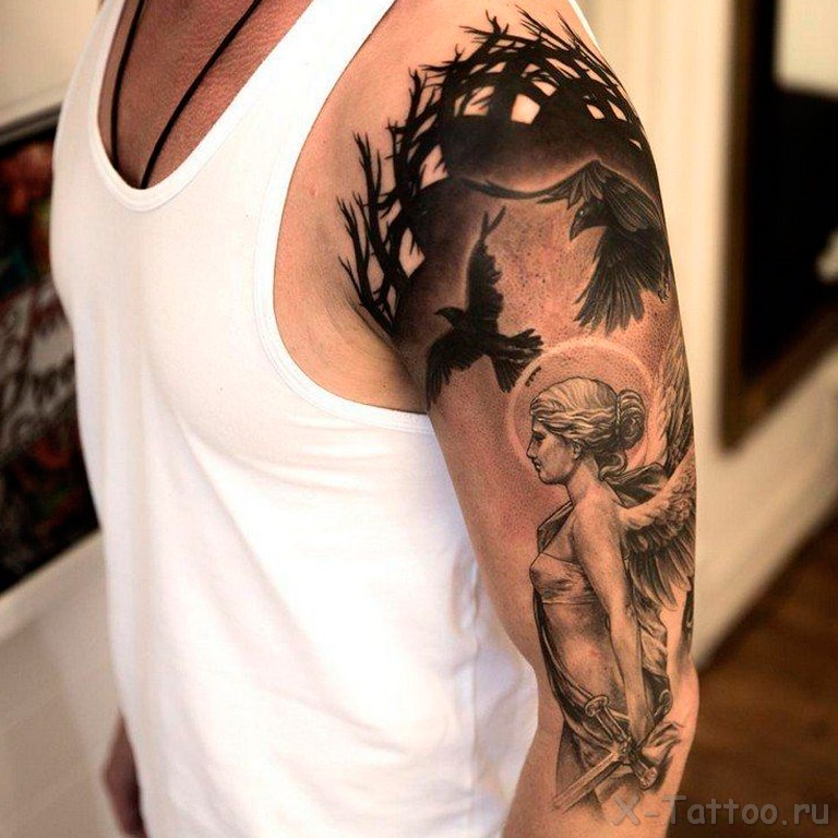 Татуировки на правом плече. Татуировки для мужчин. Тату на плече мужские. Красивые Татуировки для мужчин. Красивые тату на плече мужские.
